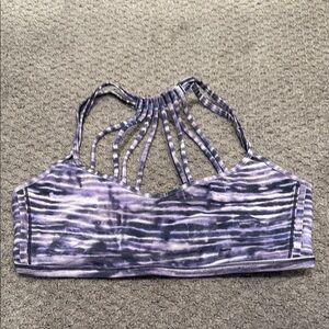 Lululemon - Purple Tie-Dye Strappy Sports Bra